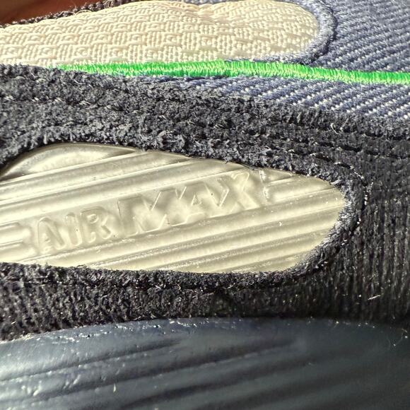 Nike Air Max 90 SE WMNS Black/Obsidian-Scream Green sneakers SZ 6.5Y WMNS 8 - Picture 9 of 10